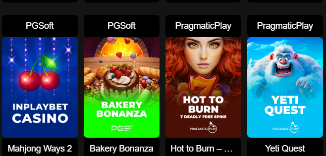 Inplaybet Top Games